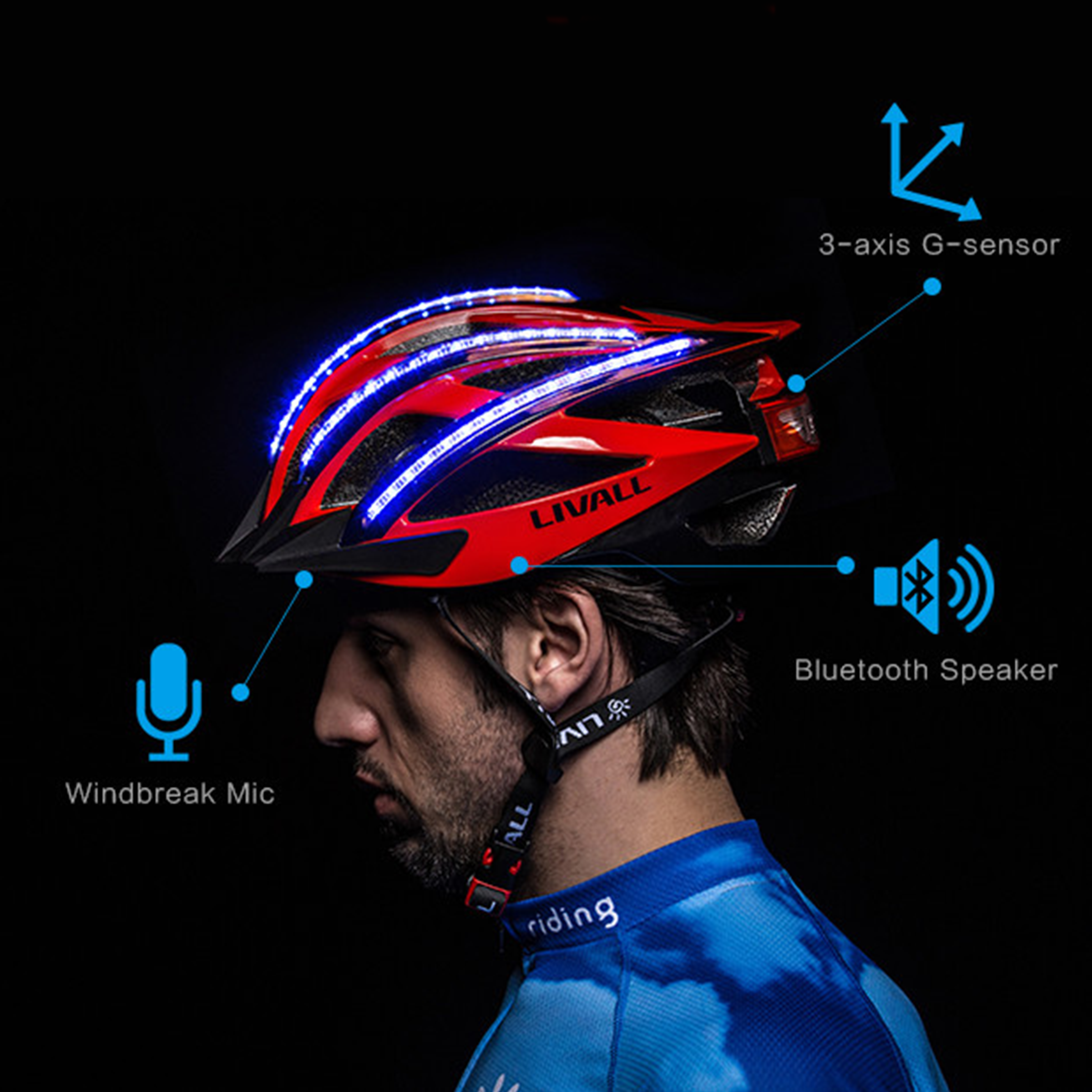 livall smart cycling helmet.